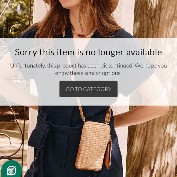 Woven straw and leather phone clutch - Picture 4 of 4